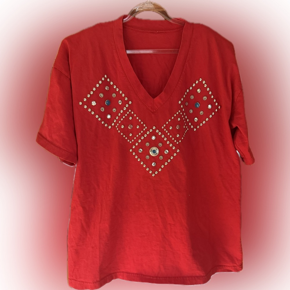 Country Western Bedazzled Top XL-2X